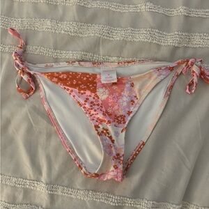 Floral Bikini Bottom with Tie Sides